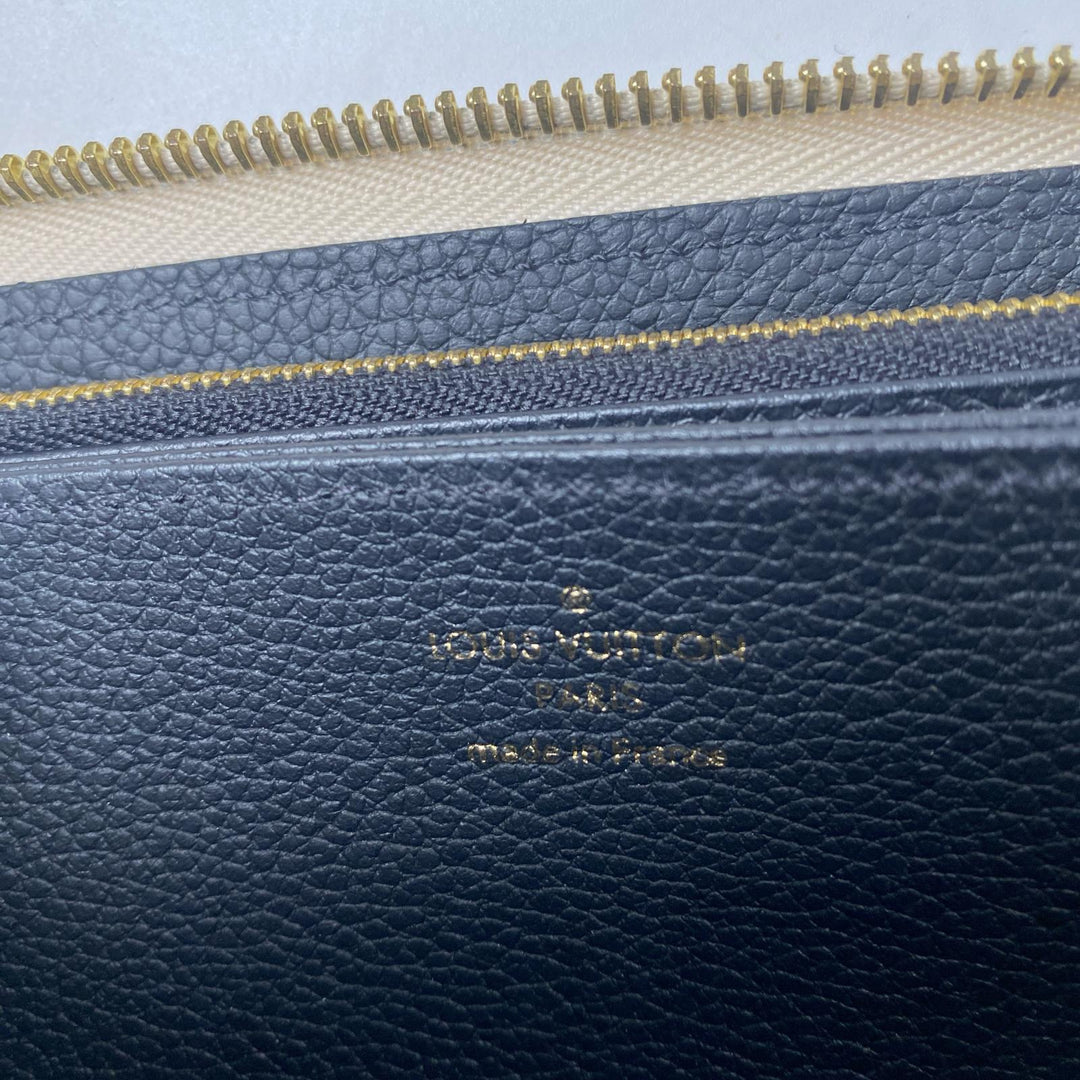 美品 ルイヴィトン LOUIS VUITTON モノグラム アンプラント ブロデリー ジッピーウォレット レディース