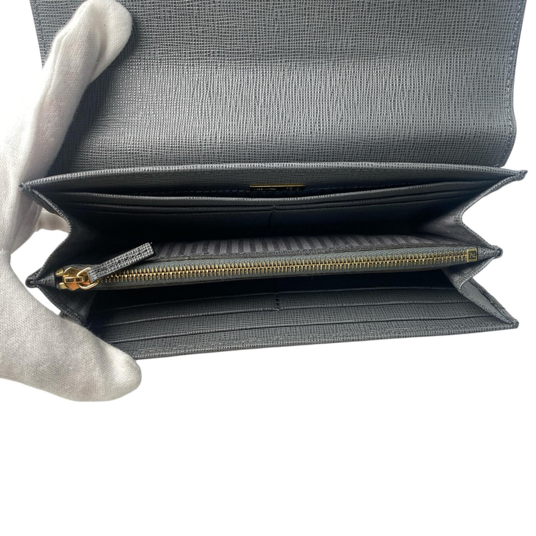 美品 フェンディ FENDI レディース 長財布 トゥージュール フラップ ロングウォレット