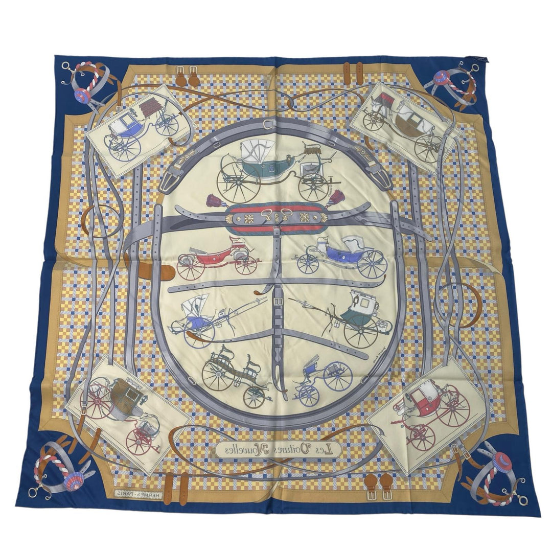 エルメス HERMES レディース スカーフ 馬車の変遷 カレ 70 シルク