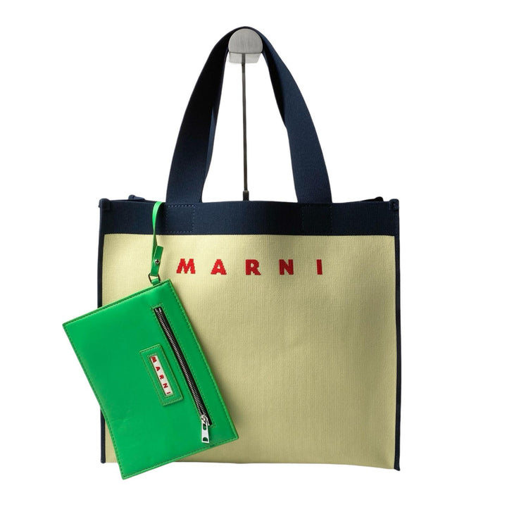 美品 マルニ MARNI レディース ジャガード トートバッグ SHMQ0045A0