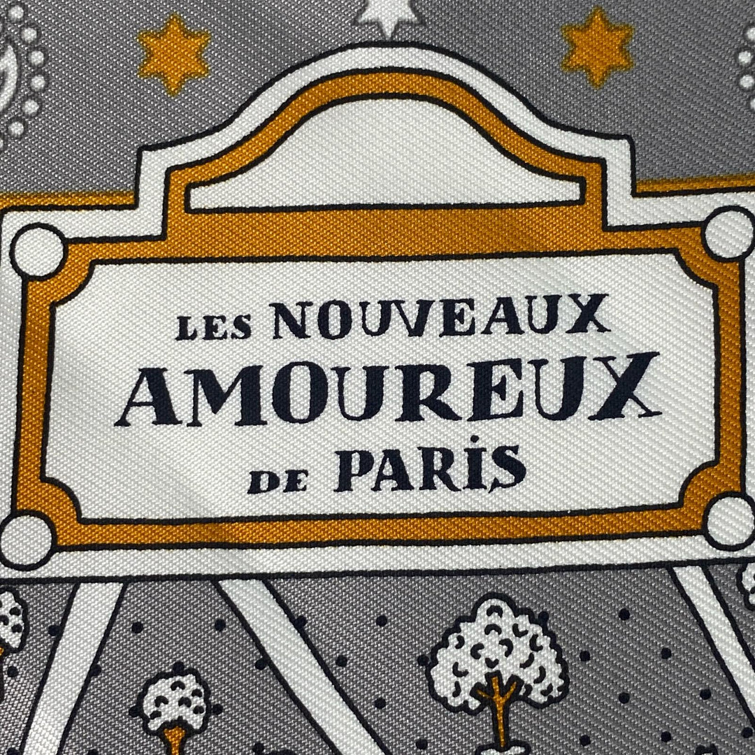 美品 エルメス HERMES レディース スカーフ カレ55 新 パリの恋人たち