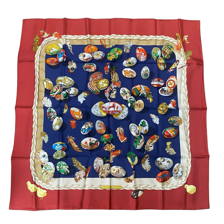 美品 エルメス HERMES レディース カレ90 COUVEE D'HERMES（エルメスの卵）