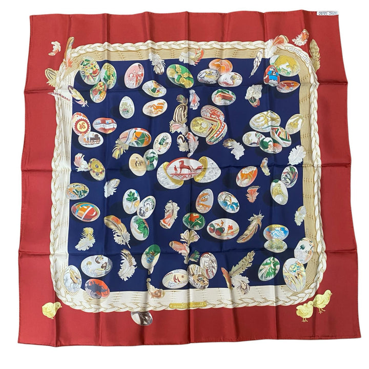 美品 エルメス HERMES レディース カレ90 COUVEE D'HERMES（エルメスの卵）