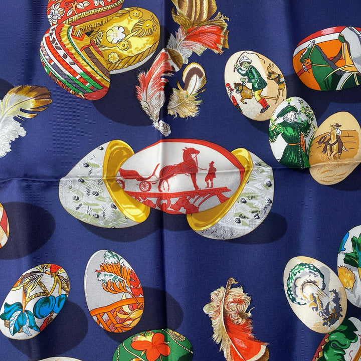 美品 エルメス HERMES レディース カレ90 COUVEE D'HERMES（エルメスの卵）