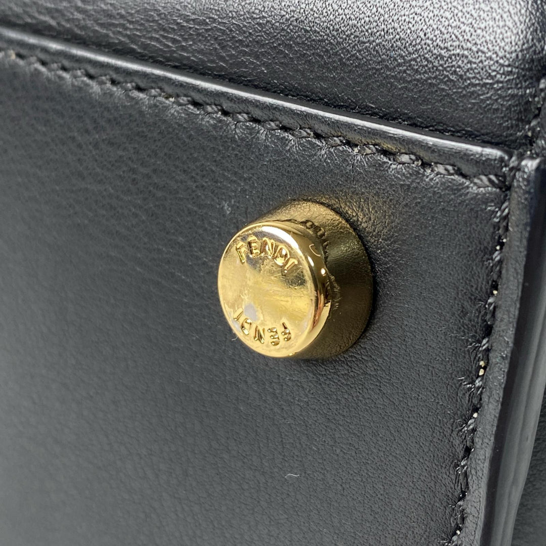 美品 フェンディ FENDI 8BN302 エッセンシャリー ピーカブー 2way ショルダーバッグ ハンドバッグ 斜めがけ クロスボディ レディース