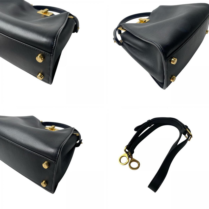 美品 フェンディ FENDI 8BN302 エッセンシャリー ピーカブー 2way ショルダーバッグ ハンドバッグ 斜めがけ クロスボディ レディース