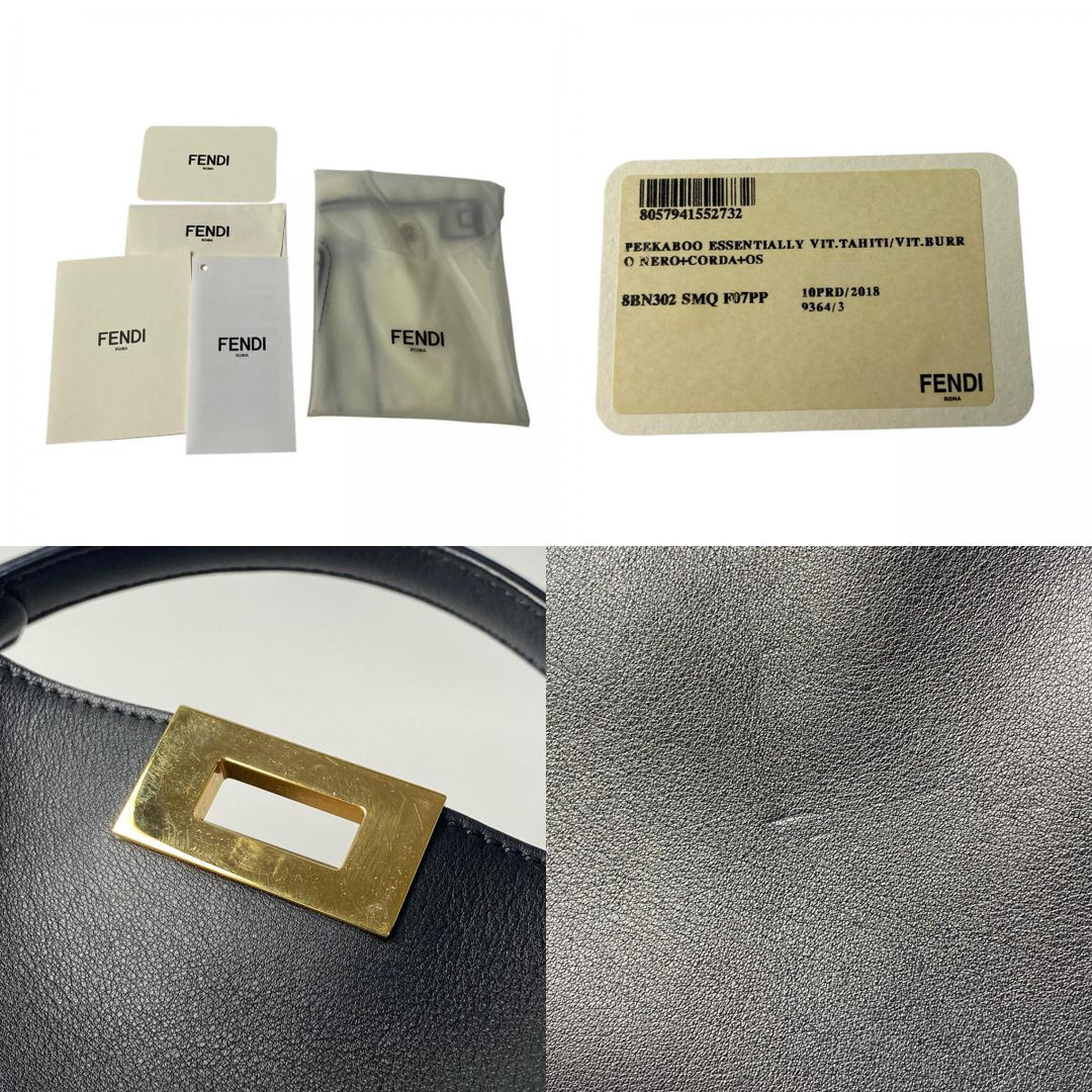 美品 フェンディ FENDI 8BN302 エッセンシャリー ピーカブー 2way ショルダーバッグ ハンドバッグ 斜めがけ クロスボディ レディース