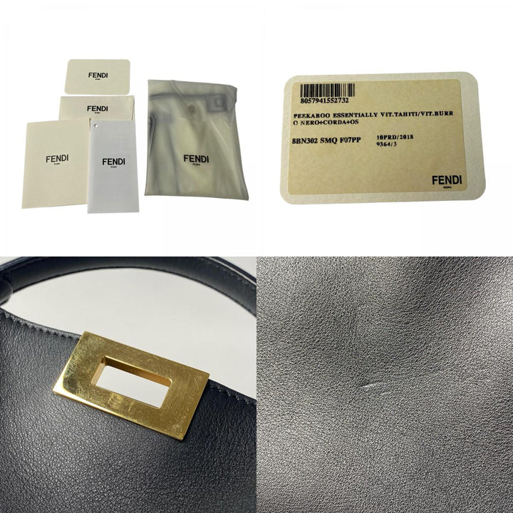 美品 フェンディ FENDI 8BN302 エッセンシャリー ピーカブー 2way ショルダーバッグ ハンドバッグ 斜めがけ クロスボディ レディース