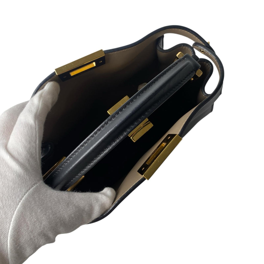 美品 フェンディ FENDI 8BN302 エッセンシャリー ピーカブー 2way ショルダーバッグ ハンドバッグ 斜めがけ クロスボディ レディース