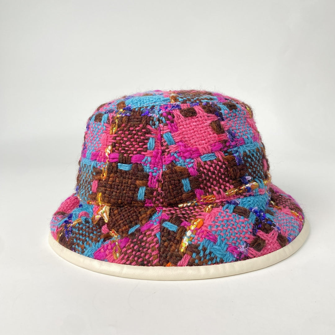 未使用 グッチ GUCCI レディース バケットハット GGロゴ ツイード