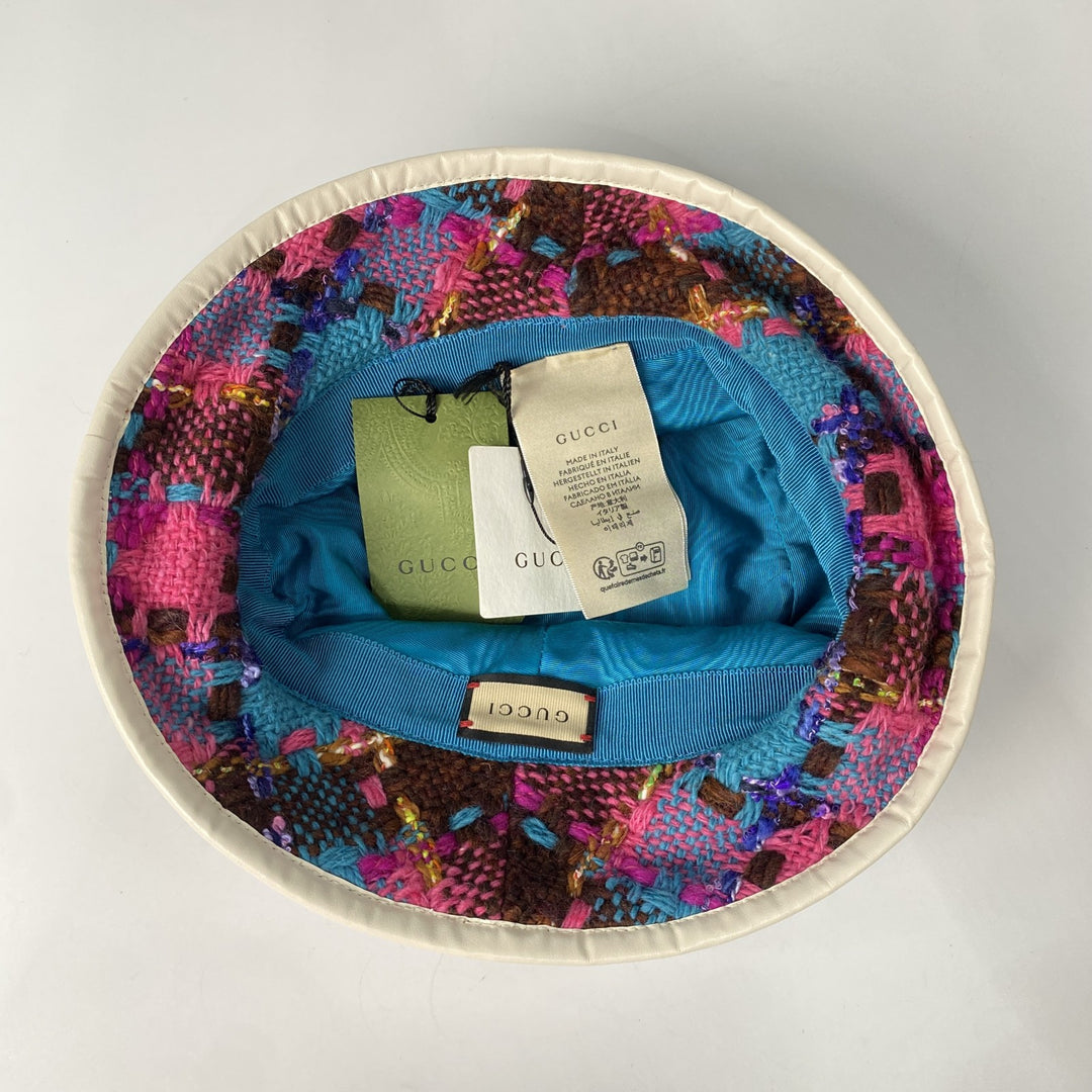 未使用 グッチ GUCCI レディース バケットハット GGロゴ ツイード