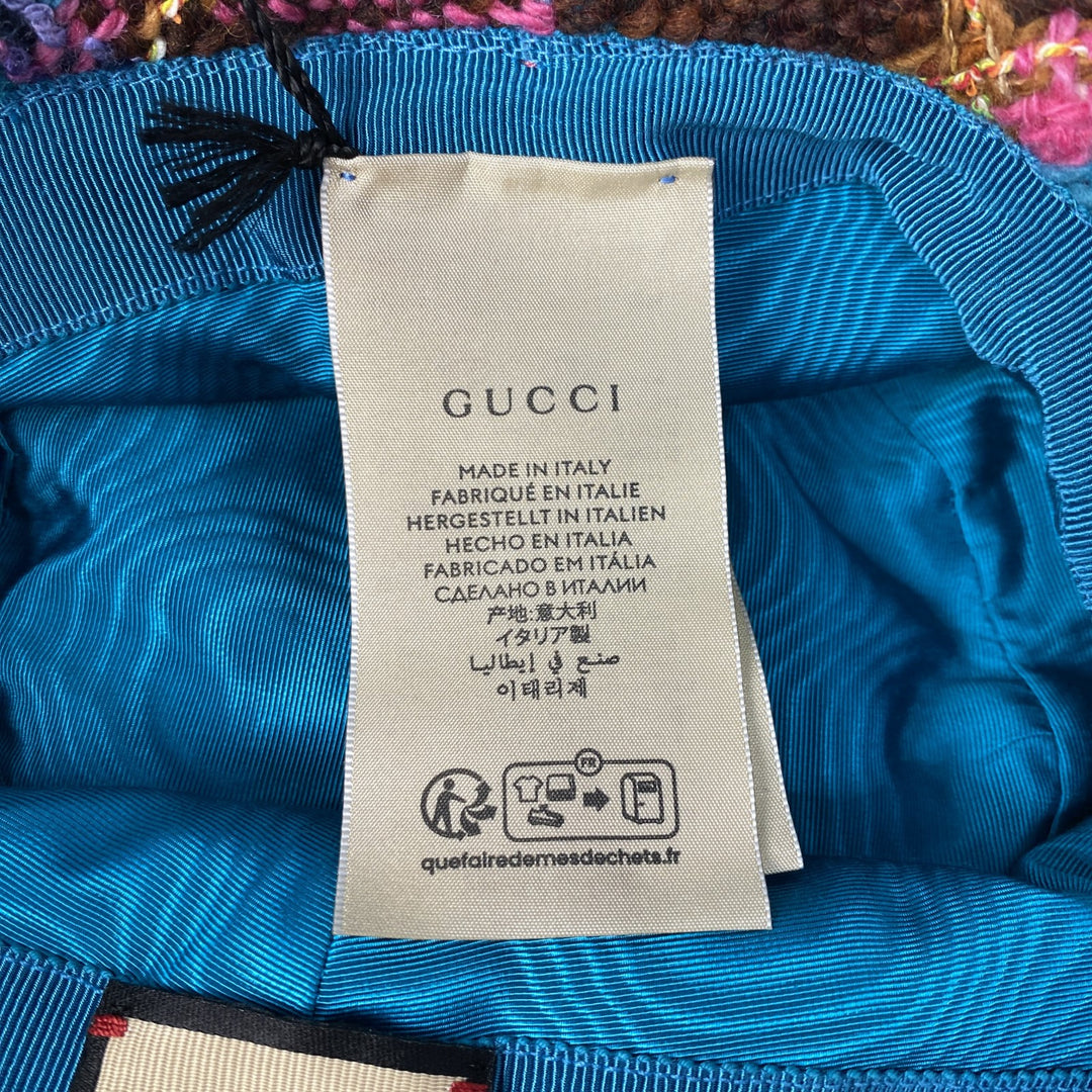 未使用 グッチ GUCCI レディース バケットハット GGロゴ ツイード