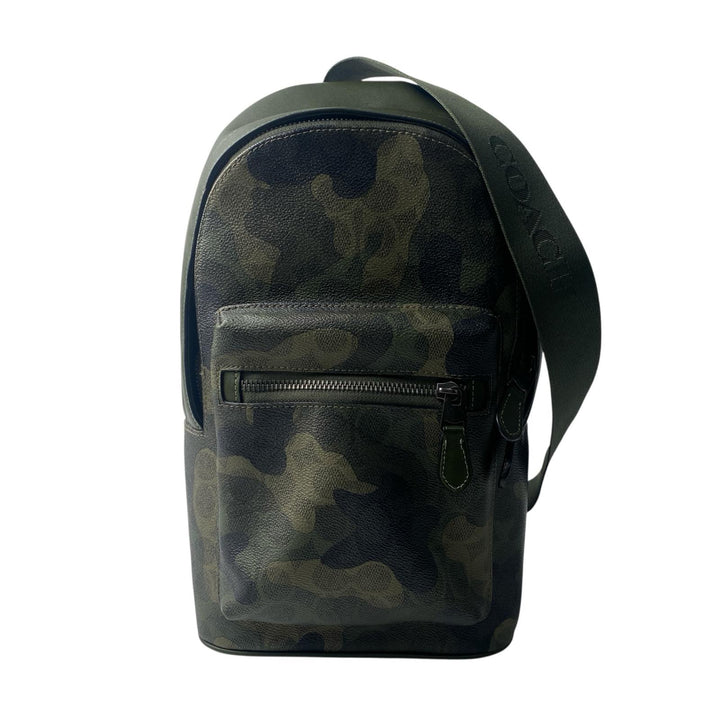 美品 コーチ coach 迷彩 カモフラ ボディバッグ 斜めがけ クロスボディ メンズ