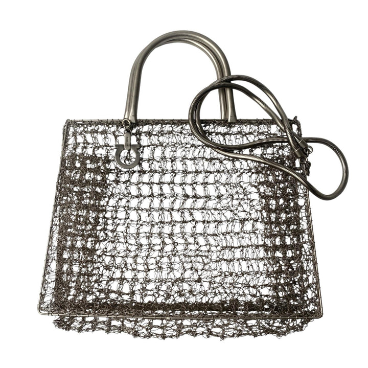 フェラガモ Ferragamo 2way 編み込み ビンテージ ショルダーバッグ ハンドバッグ レディース