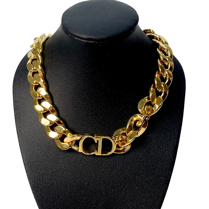 美品 ディオール DIOR メンズ CDアイコン 喜平 ゴールド ネックレス チョーカー