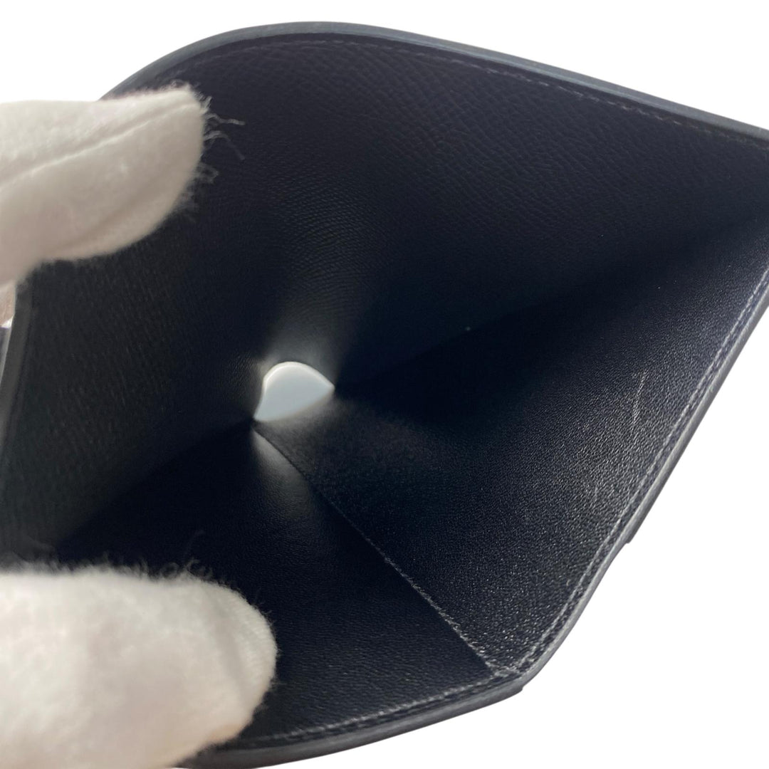 美品 エルメス HERMES ケリーウォレット ミディアム 黒 エプソン GD金具 D刻印 レディース