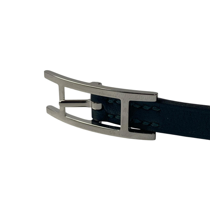 美品 エルメス HERMES ドゥブルトゥール ブレスレットネイビー レディース