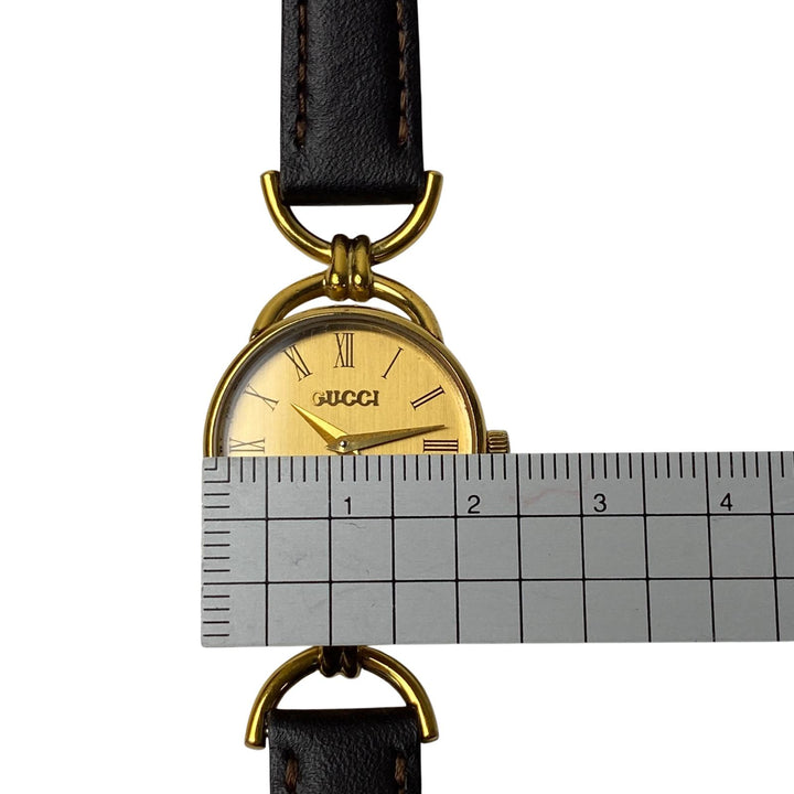 グッチ GUCCI 6000L GP QZ シャンパン文字盤 稼働品 レディース