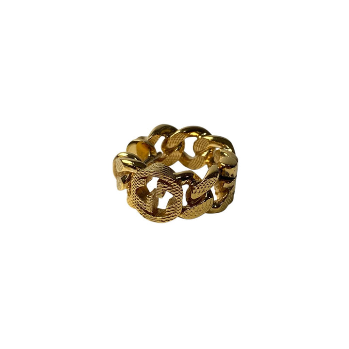 美品 グッチ GUCCI インターロッキング GGマーク フープピアス 片耳 レディース