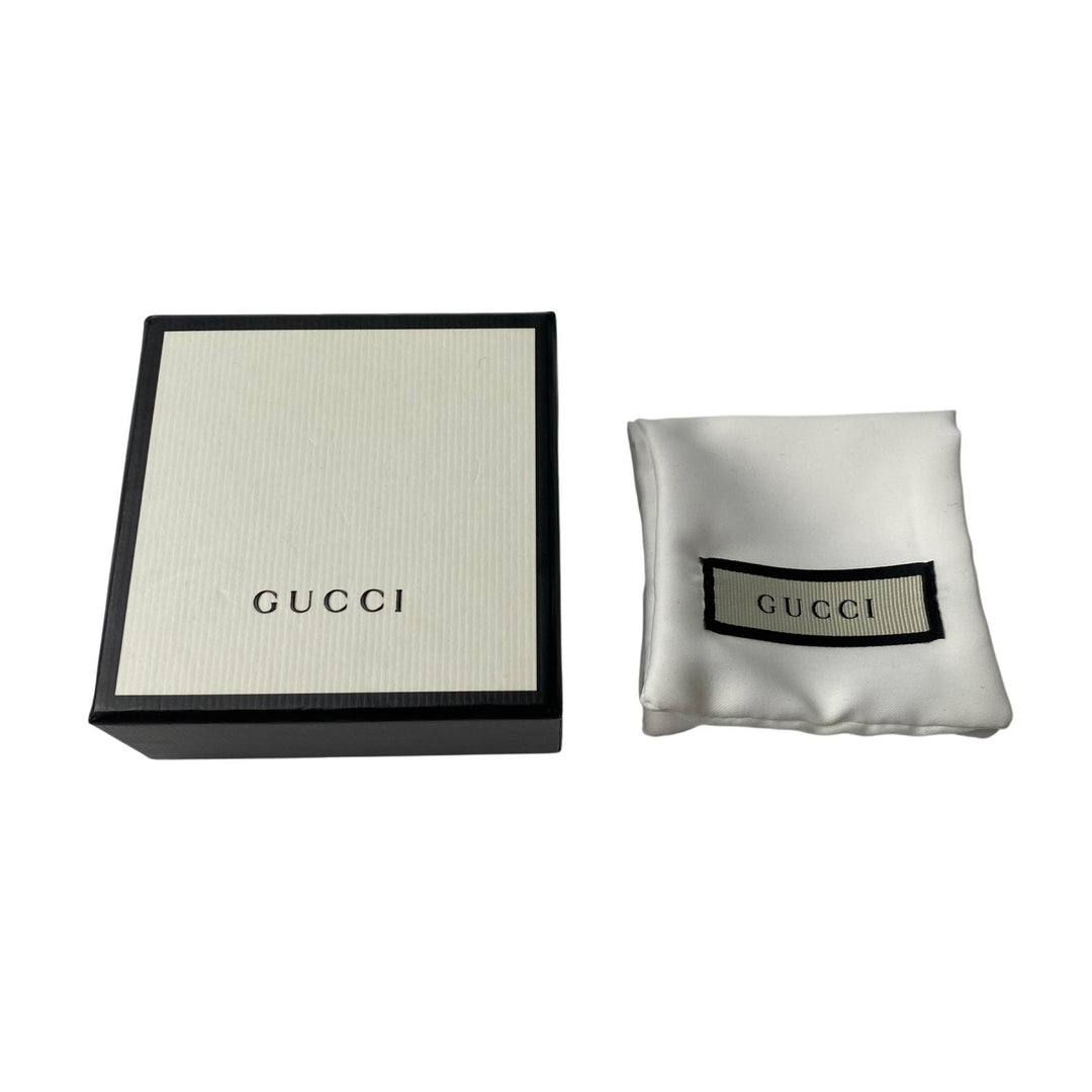 美品 グッチ GUCCI インターロッキング GGマーク フープピアス 片耳 レディース