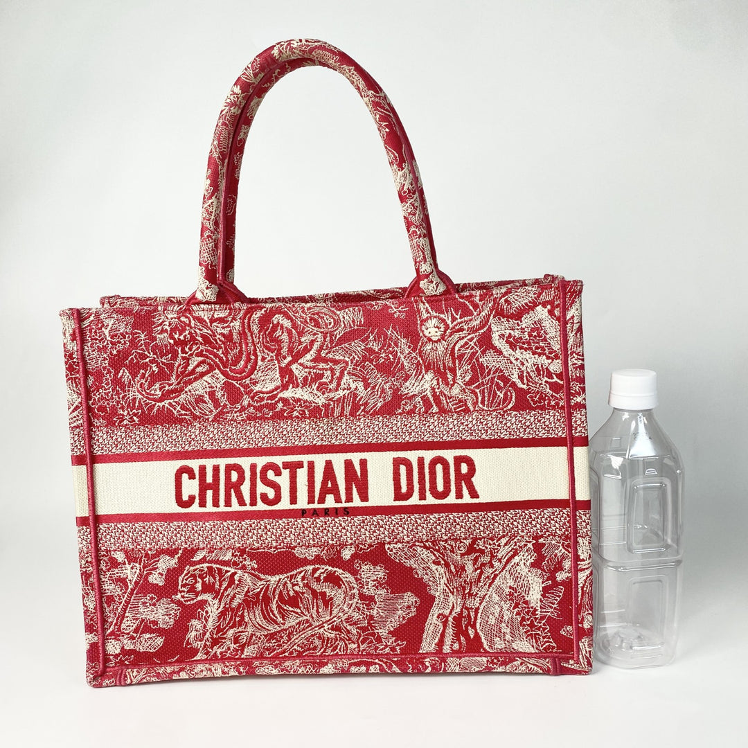 正規品 美品 ディオール DIOR レディース ブックトート ミディアム トワルドゥ ジュイ トートバッグ