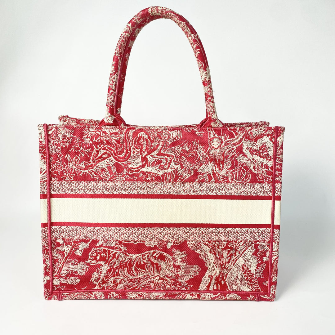 正規品 美品 ディオール DIOR レディース ブックトート ミディアム トワルドゥ ジュイ トートバッグ