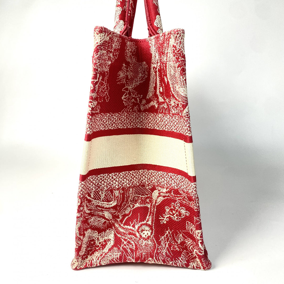 正規品 美品 ディオール DIOR レディース ブックトート ミディアム トワルドゥ ジュイ トートバッグ