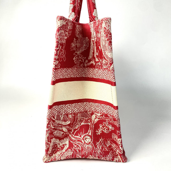 正規品 美品 ディオール DIOR レディース ブックトート ミディアム トワルドゥ ジュイ トートバッグ