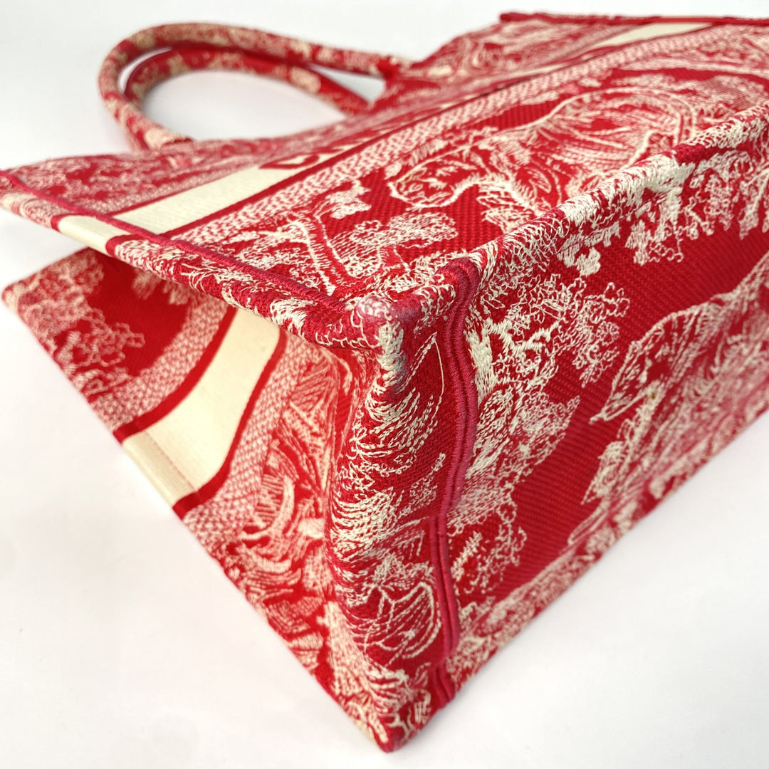 正規品 美品 ディオール DIOR レディース ブックトート ミディアム トワルドゥ ジュイ トートバッグ