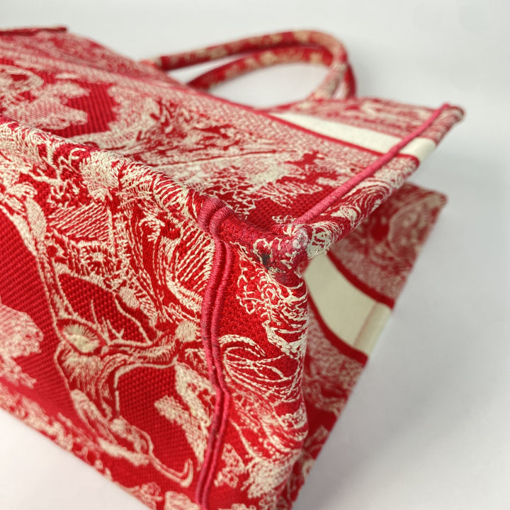 正規品 美品 ディオール DIOR レディース ブックトート ミディアム トワルドゥ ジュイ トートバッグ