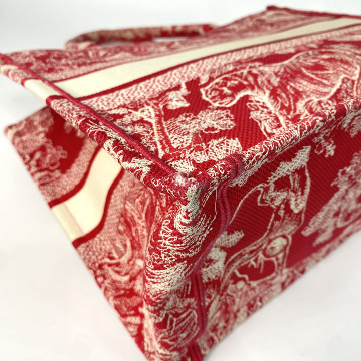 正規品 美品 ディオール DIOR レディース ブックトート ミディアム トワルドゥ ジュイ トートバッグ