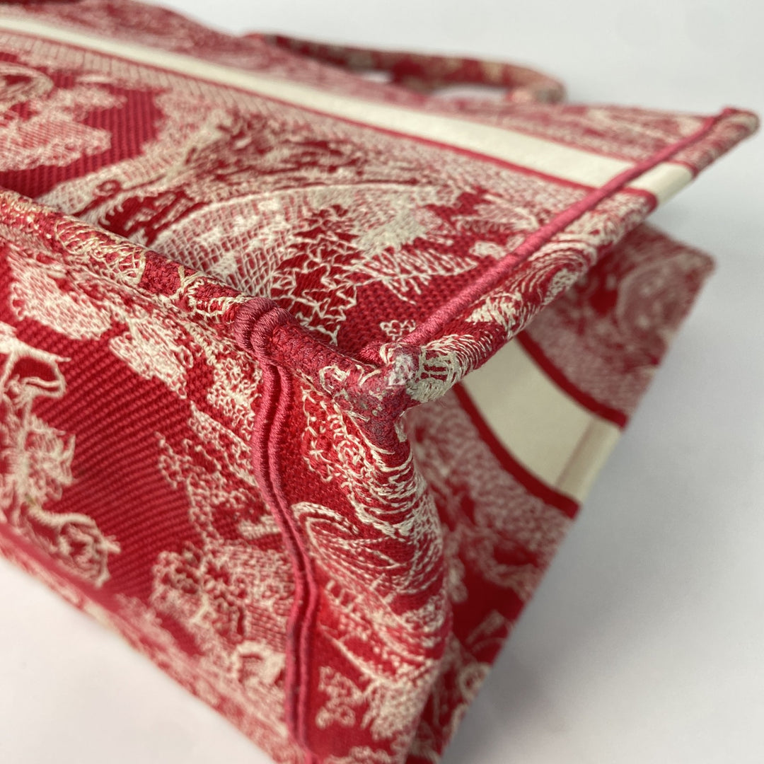 正規品 美品 ディオール DIOR レディース ブックトート ミディアム トワルドゥ ジュイ トートバッグ