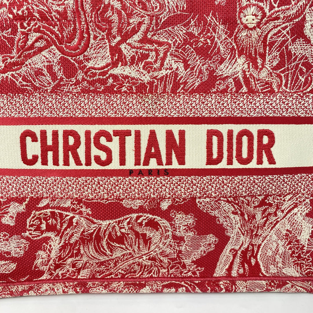 正規品 美品 ディオール DIOR レディース ブックトート ミディアム トワルドゥ ジュイ トートバッグ