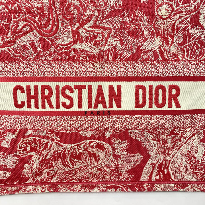 正規品 美品 ディオール DIOR レディース ブックトート ミディアム トワルドゥ ジュイ トートバッグ