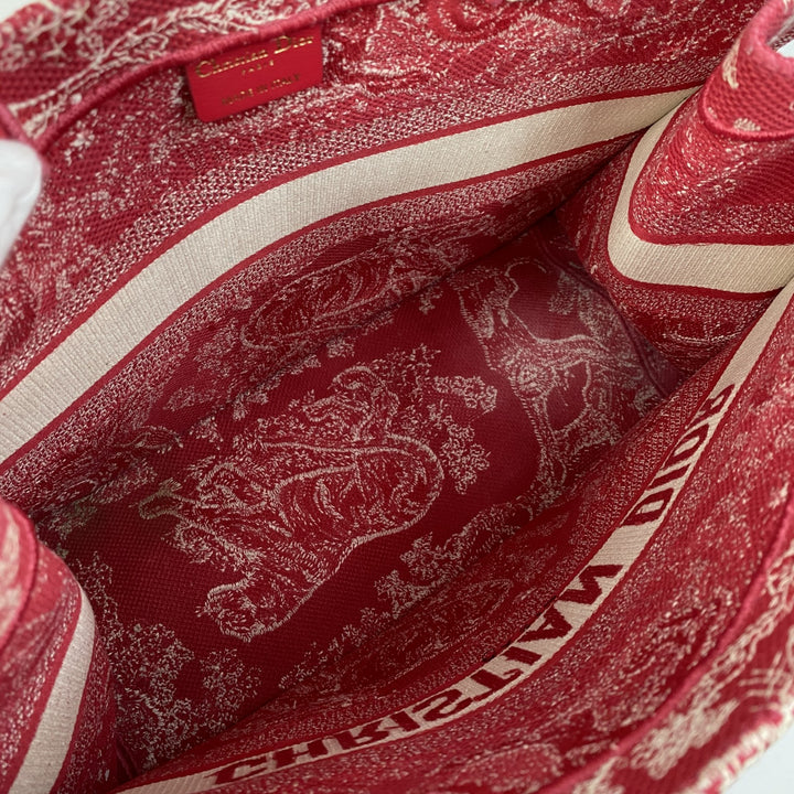 正規品 美品 ディオール DIOR レディース ブックトート ミディアム トワルドゥ ジュイ トートバッグ