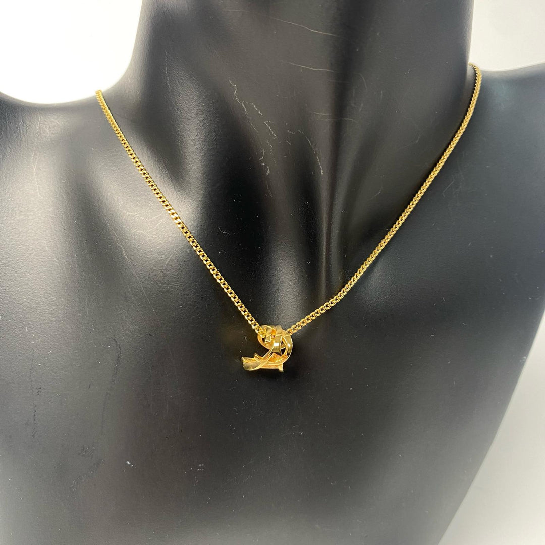 サンローラン SAINT LAURENT ツイスト YSL ペンダント ネックレス レディース