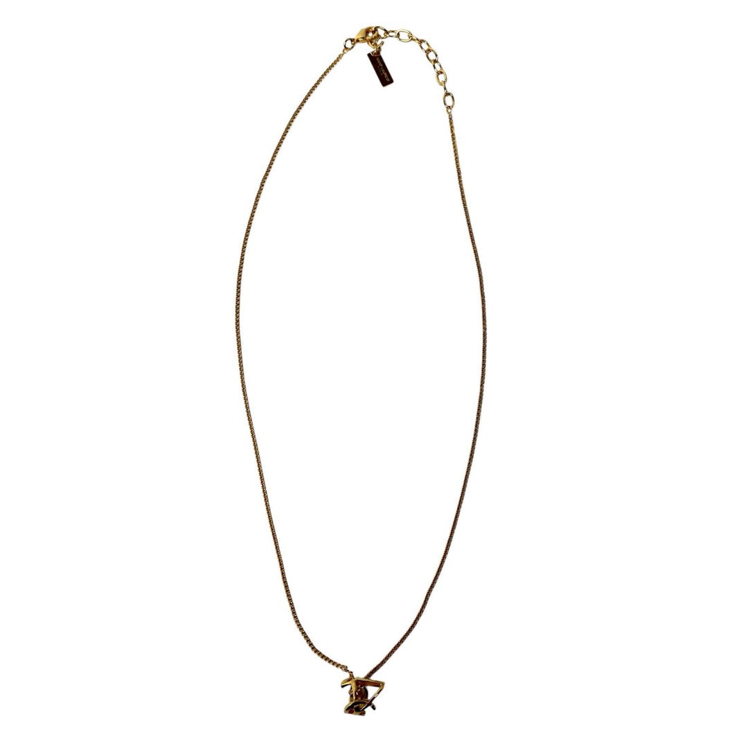 サンローラン SAINT LAURENT ツイスト YSL ペンダント ネックレス レディース