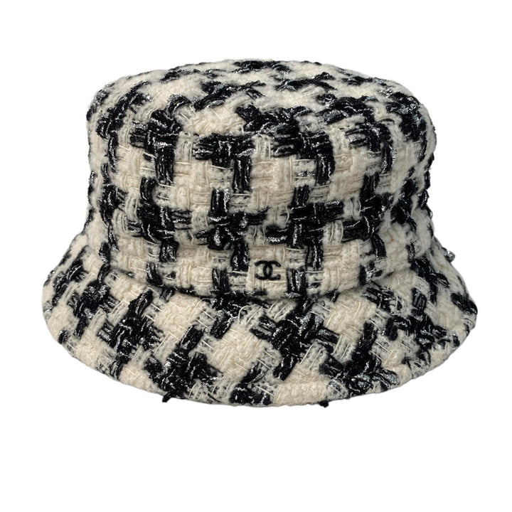 シャネル CHANEL ツイード ココマーク バケットハット #S レディース