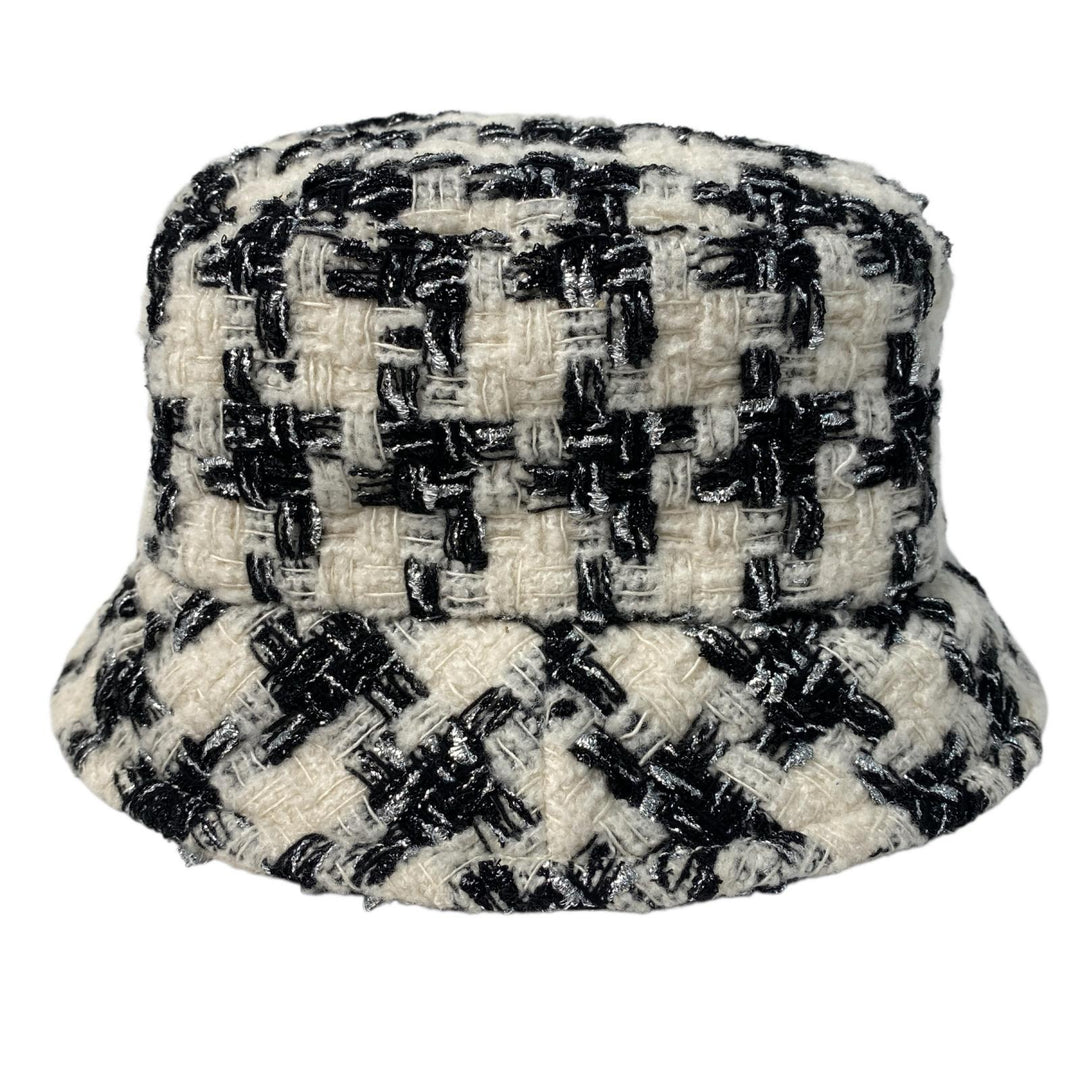 シャネル CHANEL ツイード ココマーク バケットハット #S レディース