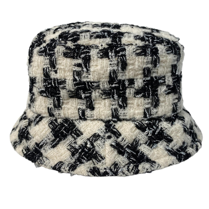 シャネル CHANEL ツイード ココマーク バケットハット #S レディース
