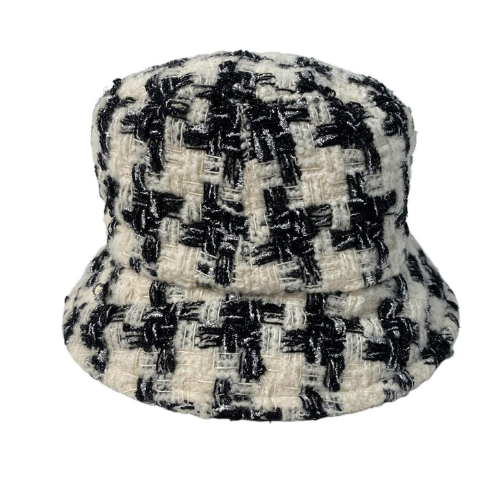 シャネル CHANEL ツイード ココマーク バケットハット #S レディース
