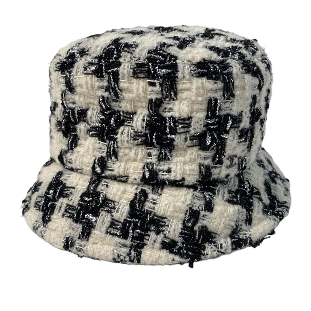 シャネル CHANEL ツイード ココマーク バケットハット #S レディース
