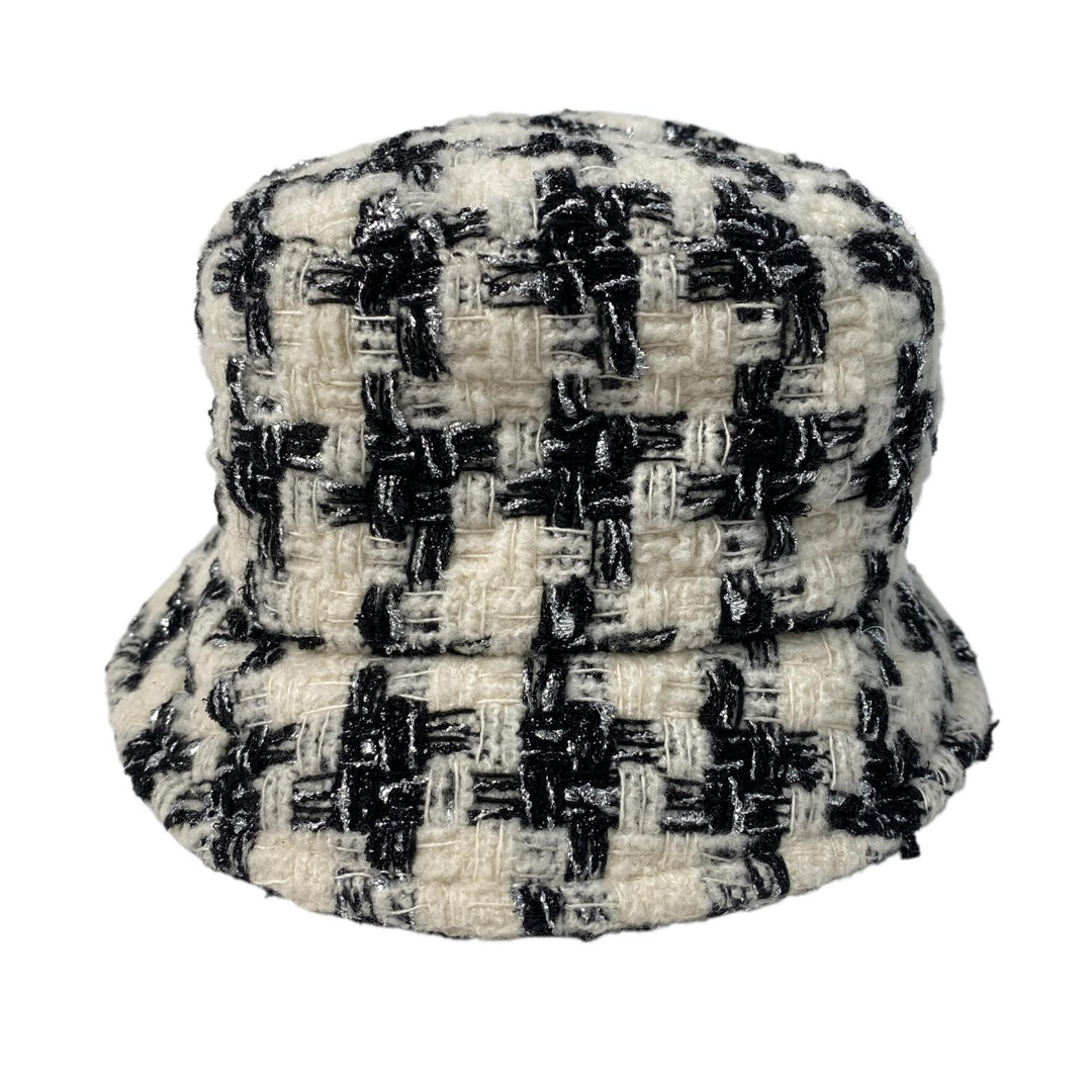 シャネル CHANEL ツイード ココマーク バケットハット #S レディース
