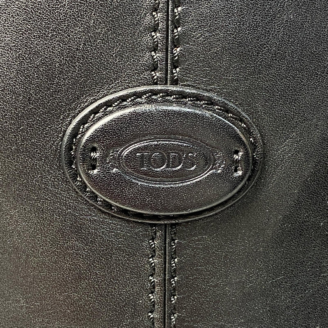 TOD'S トッズ ブラック レザー 2way ショルダーバッグ ハンドバッグ 斜めがけ クロスボディ レディース
