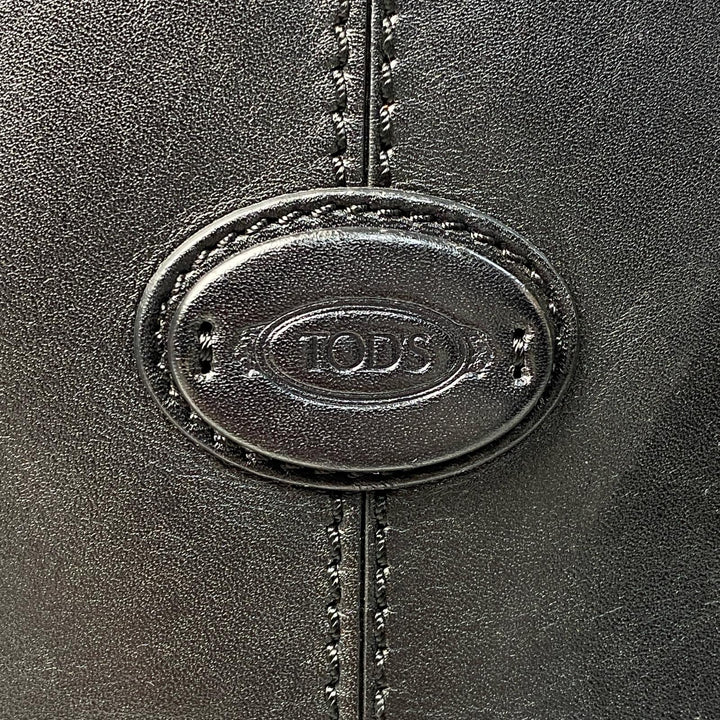 TOD'S トッズ ブラック レザー 2way ショルダーバッグ ハンドバッグ 斜めがけ クロスボディ レディース