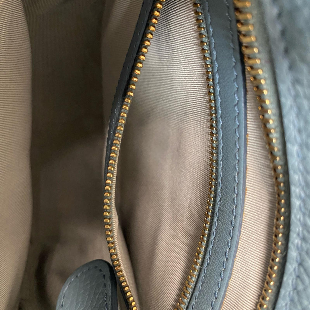 トッズ TOD's オーボエ ミニレザー 2way ショルダーバッグ ライトブルー 斜めがけ クロスボディ レディース