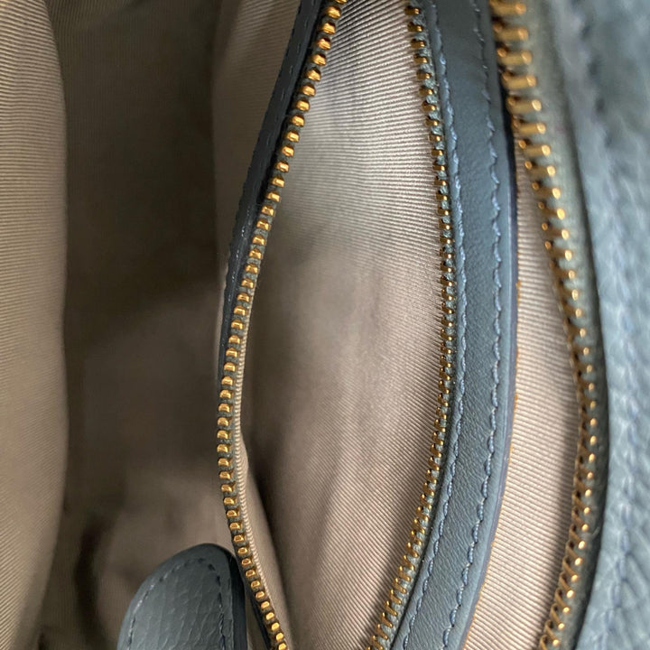トッズ TOD's オーボエ ミニレザー 2way ショルダーバッグ ライトブルー 斜めがけ クロスボディ レディース