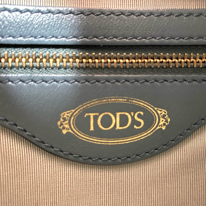 トッズ TOD's オーボエ ミニレザー 2way ショルダーバッグ ライトブルー 斜めがけ クロスボディ レディース
