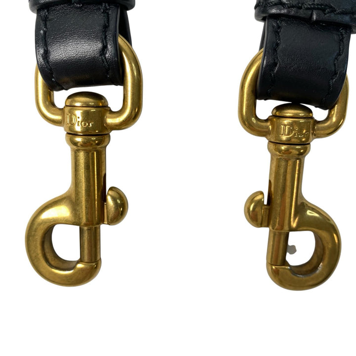 ディオール DIOR エンブロイダリー スタッズ付 ショルダーストラップ レディース