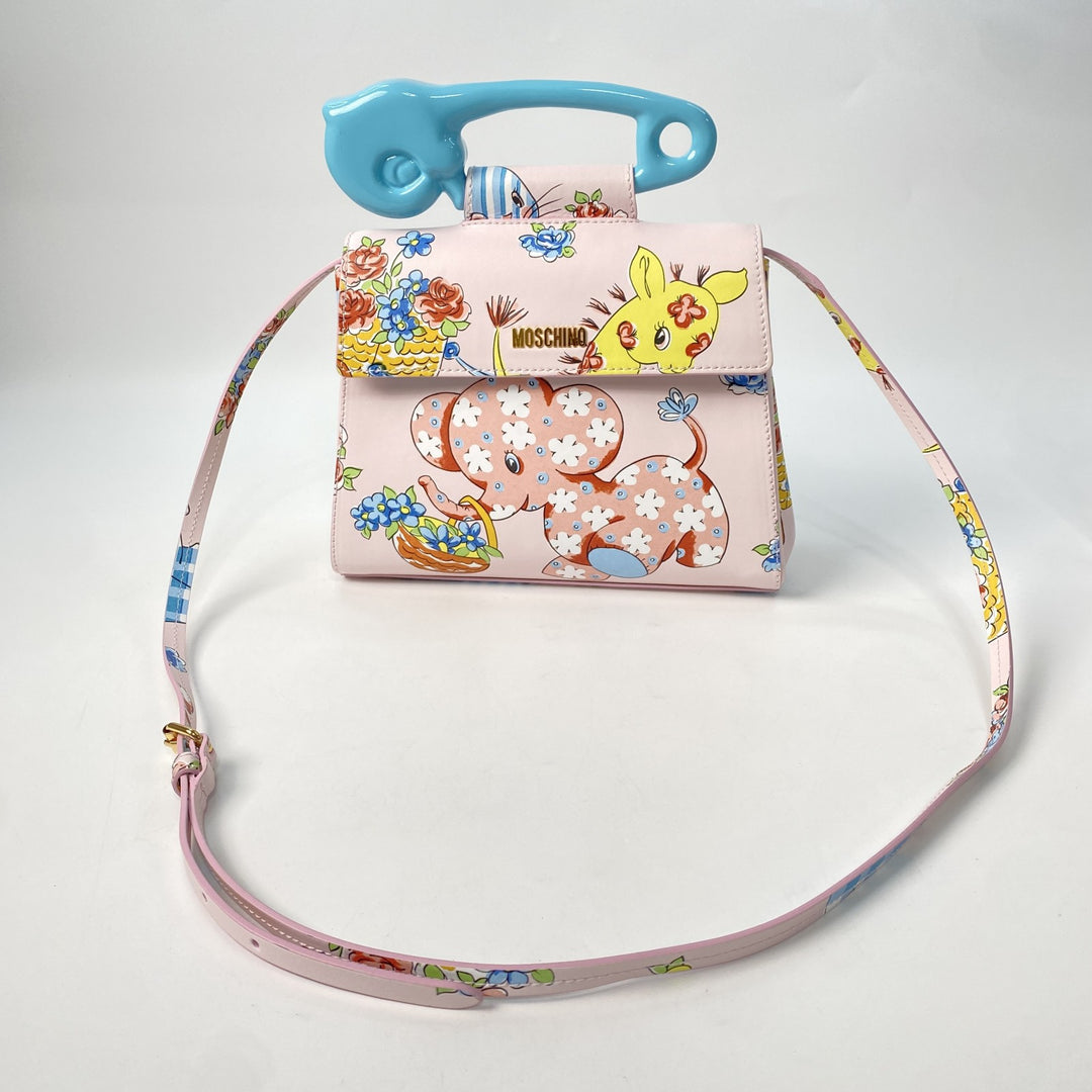 [入手困難] MOSCHINO モスキーノ レディース キャリコアニマル 2way ショルダーバッグ ハンドバッグ 斜めがけ クロスボディ